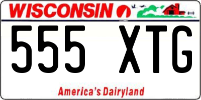 WI license plate 555XTG
