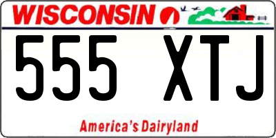 WI license plate 555XTJ