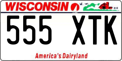 WI license plate 555XTK