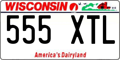 WI license plate 555XTL