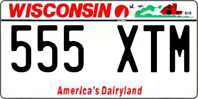 WI license plate 555XTM