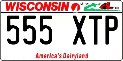 WI license plate 555XTP