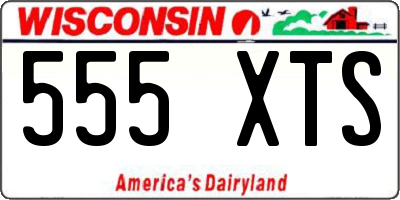 WI license plate 555XTS