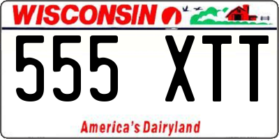 WI license plate 555XTT