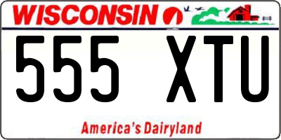 WI license plate 555XTU