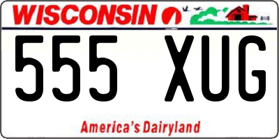 WI license plate 555XUG