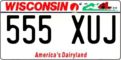 WI license plate 555XUJ