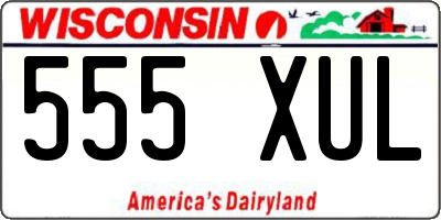 WI license plate 555XUL