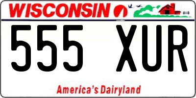 WI license plate 555XUR
