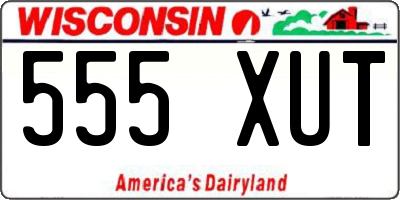 WI license plate 555XUT