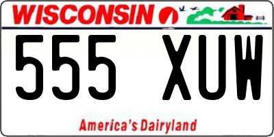 WI license plate 555XUW
