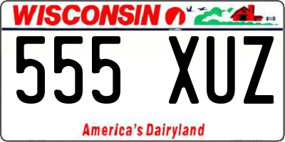 WI license plate 555XUZ