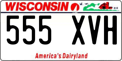 WI license plate 555XVH