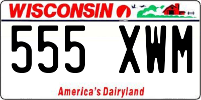 WI license plate 555XWM