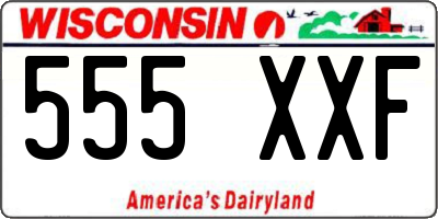 WI license plate 555XXF