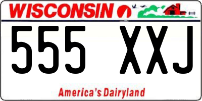 WI license plate 555XXJ