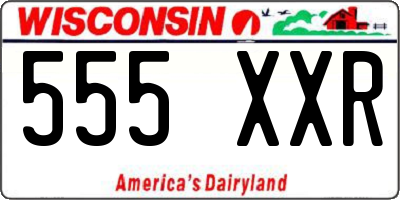 WI license plate 555XXR