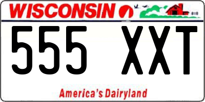 WI license plate 555XXT