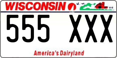WI license plate 555XXX