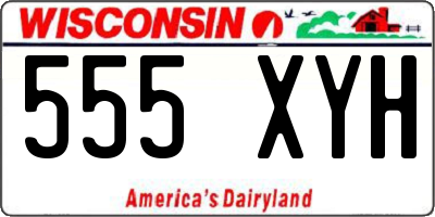 WI license plate 555XYH