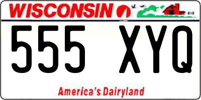 WI license plate 555XYQ