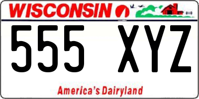 WI license plate 555XYZ