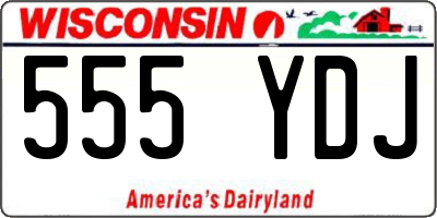 WI license plate 555YDJ