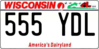 WI license plate 555YDL
