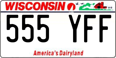 WI license plate 555YFF