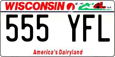 WI license plate 555YFL