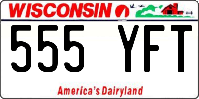WI license plate 555YFT