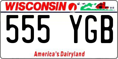 WI license plate 555YGB