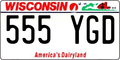 WI license plate 555YGD