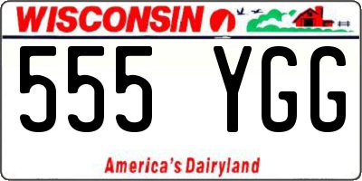 WI license plate 555YGG