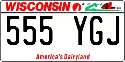 WI license plate 555YGJ