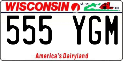 WI license plate 555YGM
