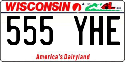 WI license plate 555YHE