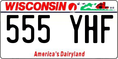 WI license plate 555YHF