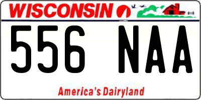 WI license plate 556NAA