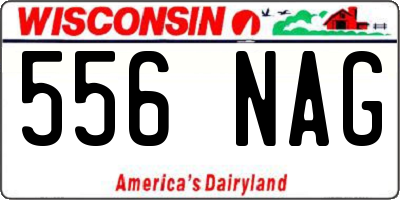 WI license plate 556NAG