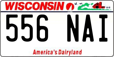 WI license plate 556NAI