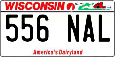 WI license plate 556NAL