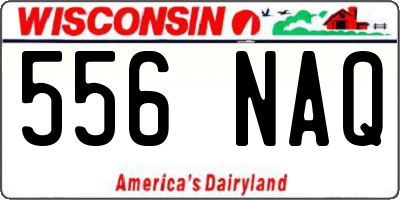 WI license plate 556NAQ