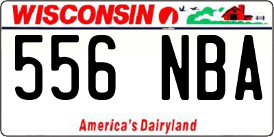 WI license plate 556NBA