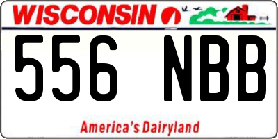 WI license plate 556NBB