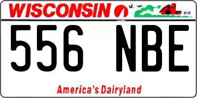 WI license plate 556NBE