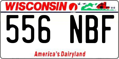 WI license plate 556NBF
