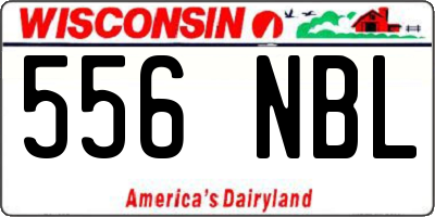 WI license plate 556NBL