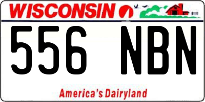 WI license plate 556NBN