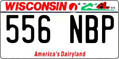 WI license plate 556NBP
